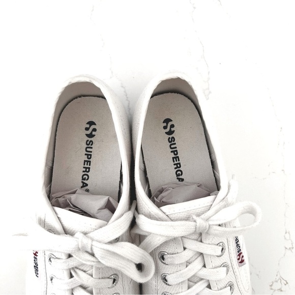 Superga Platform 2790 Sneaker Shoe Canvas Retro Coachella White Womens 7.5/ EU38 - Picture 6 of 14